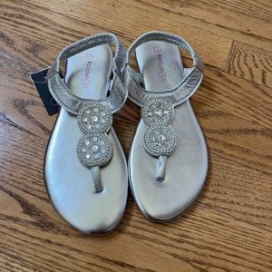 Kensie Girl Jeweled Thong Sandal